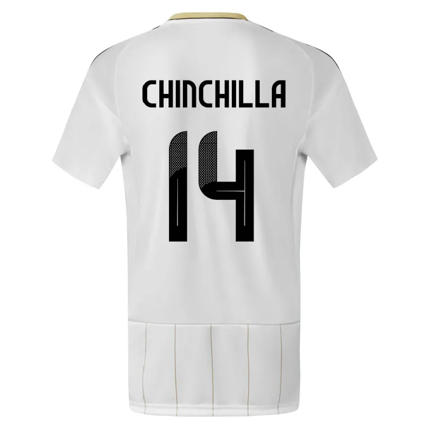 Danxen Kinder Costa Rica Priscila Chinchilla #14 Weiß Auswärtstrikot Trikot 24-26 T-Shirt