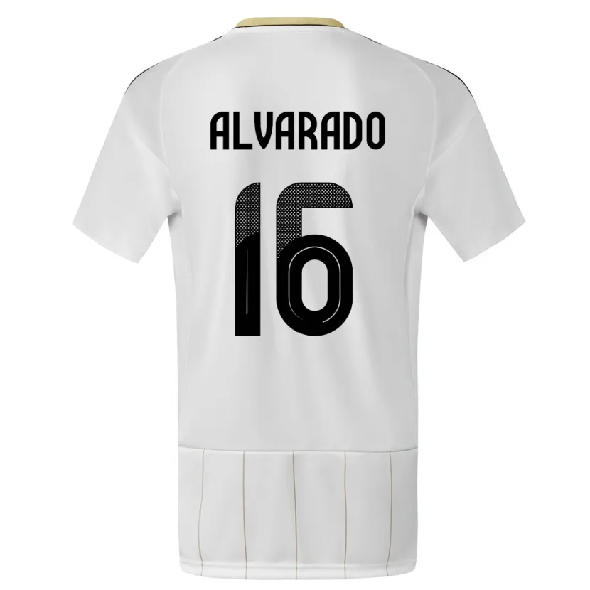 Danxen Kinder Costa Rica Katherine Alvarado #16 Weiß Auswärtstrikot Trikot 24-26 T-Shirt
