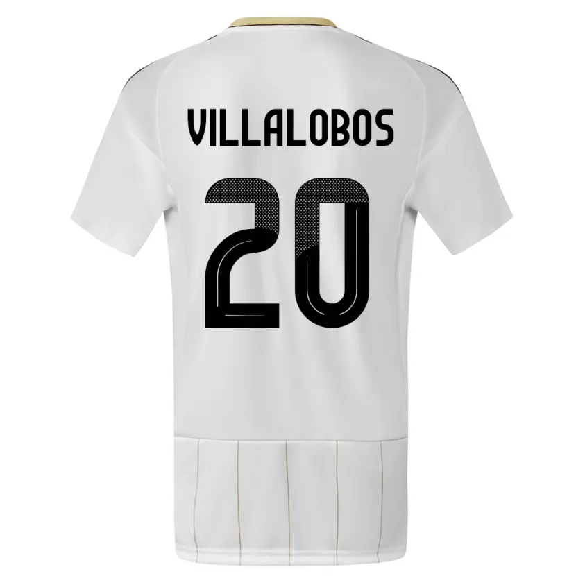 Danxen Kinder Costa Rica Fabiola Villalobos #20 Weiß Auswärtstrikot Trikot 24-26 T-Shirt