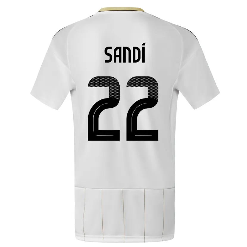 Danxen Kinder Costa Rica Cristel Sandi #22 Weiß Auswärtstrikot Trikot 24-26 T-Shirt