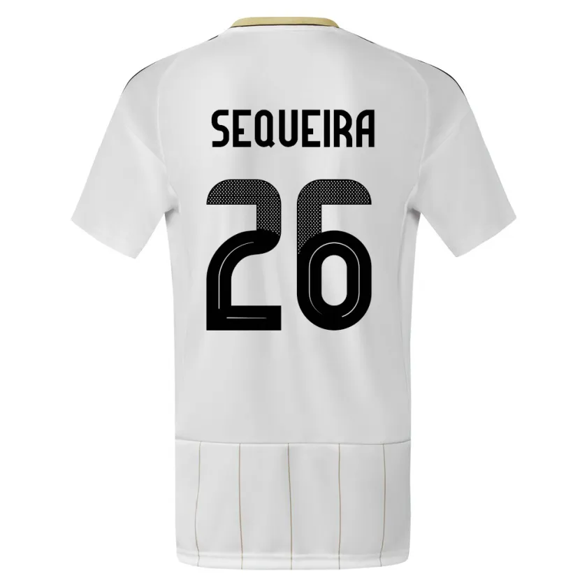 Danxen Kinder Costa Rica Douglas Sequeira #26 Weiß Auswärtstrikot Trikot 24-26 T-Shirt