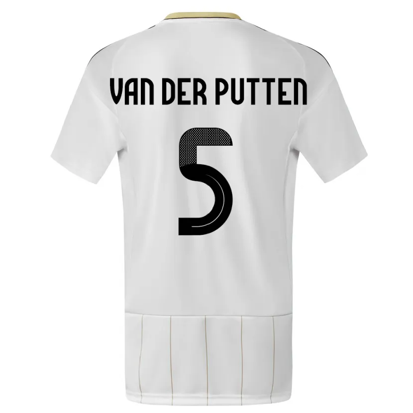 Danxen Kinder Costa Rica Santiago Van Der Putten #5 Weiß Auswärtstrikot Trikot 24-26 T-Shirt