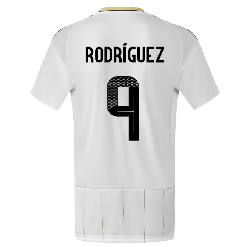 Danxen Kinder Costa Rica Doryan Rodriguez #9 Weiß Auswärtstrikot Trikot 24-26 T-Shirt