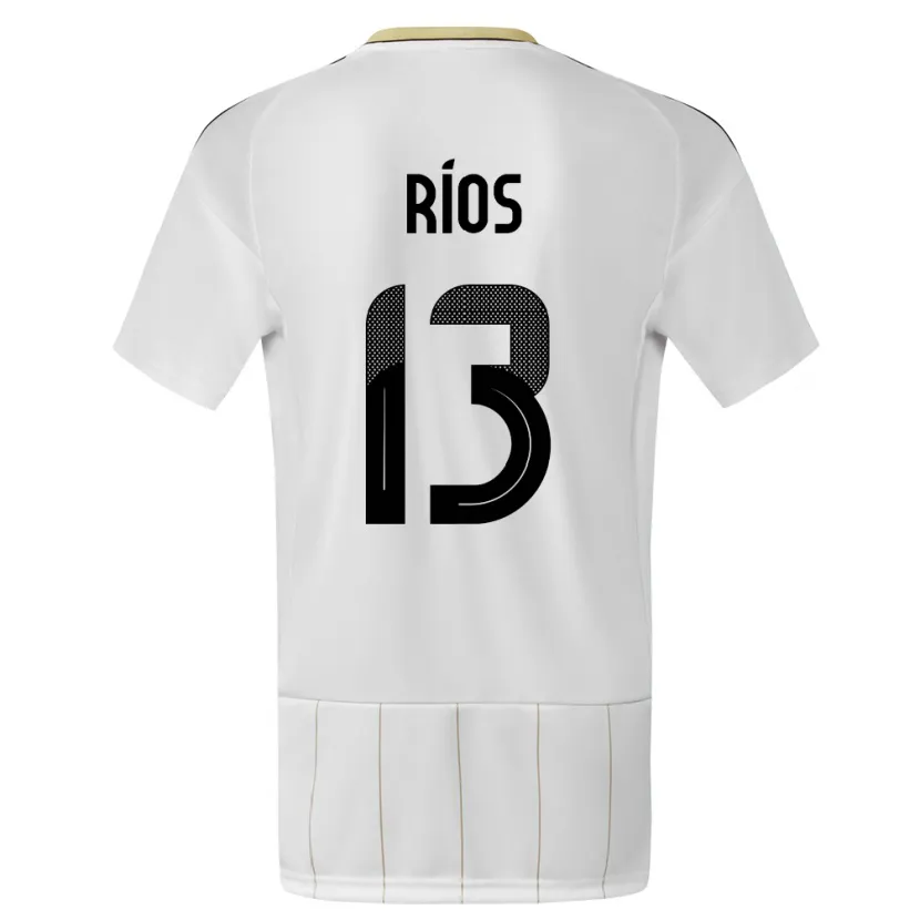 Danxen Kinder Costa Rica Keral Rios #13 Weiß Auswärtstrikot Trikot 24-26 T-Shirt