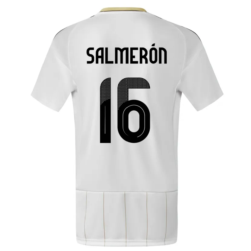 Danxen Kinder Costa Rica Andrey Salmeron #16 Weiß Auswärtstrikot Trikot 24-26 T-Shirt