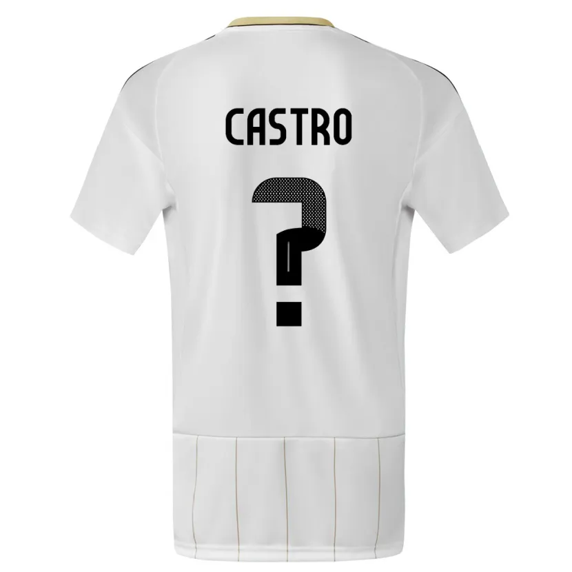Danxen Kinder Costa Rica Mathias Castro #0 Weiß Auswärtstrikot Trikot 24-26 T-Shirt