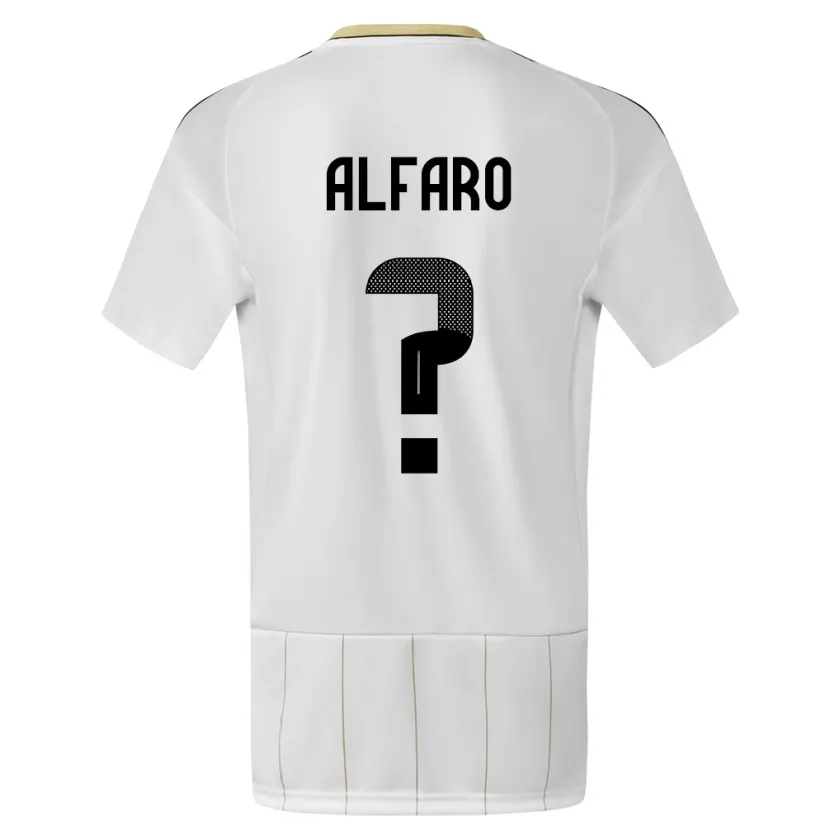 Danxen Kinder Costa Rica Juan Alfaro #0 Weiß Auswärtstrikot Trikot 24-26 T-Shirt