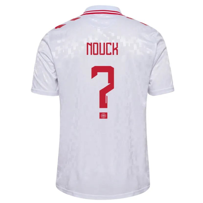 Danxen Kinder Dänemark Charly Nouck #0 Weiß Auswärtstrikot Trikot 24-26 T-Shirt