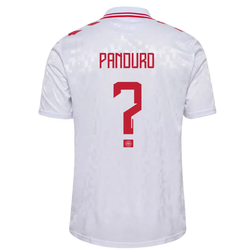 Danxen Kinder Dänemark Tristan Panduro #0 Weiß Auswärtstrikot Trikot 24-26 T-Shirt