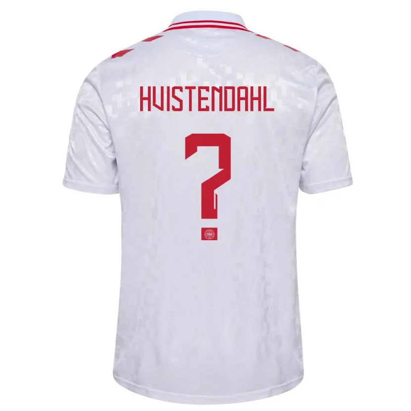 Danxen Kinder Dänemark Johan Hvistendahl #0 Weiß Auswärtstrikot Trikot 24-26 T-Shirt