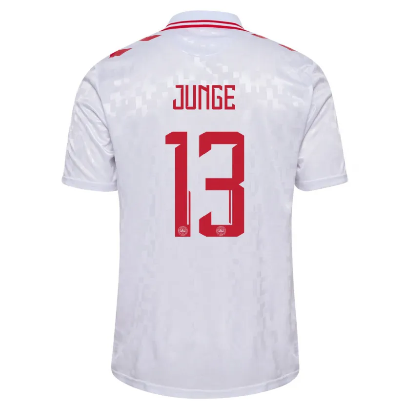 Danxen Kinder Dänemark Sofie Junge #13 Weiß Auswärtstrikot Trikot 24-26 T-Shirt