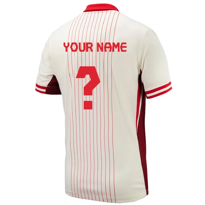 Danxen Kinder Kanada Ihren Namen #0 Weiß Auswärtstrikot Trikot 24-26 T-Shirt