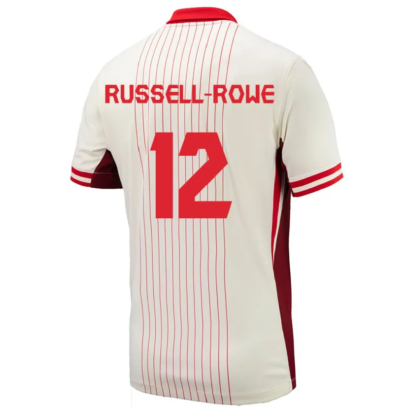 Danxen Kinder Kanada Jacen Russell-Rowe #12 Weiß Auswärtstrikot Trikot 24-26 T-Shirt