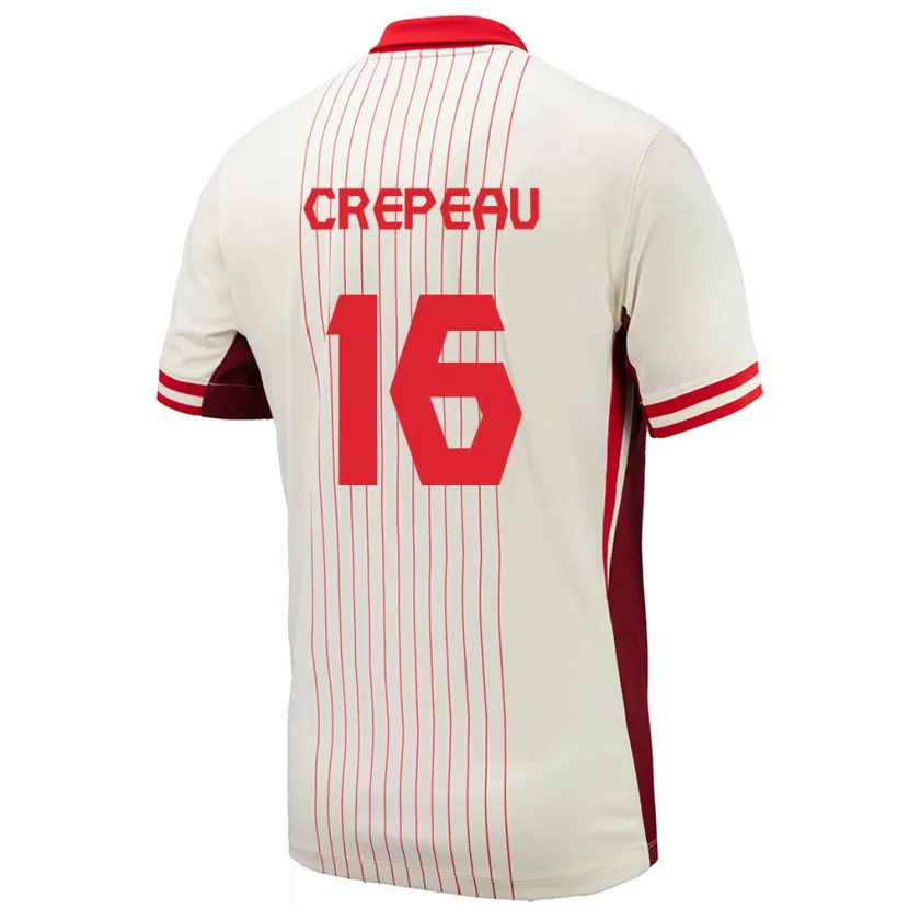 Danxen Kinder Kanada Maxime Crépeau #16 Weiß Auswärtstrikot Trikot 24-26 T-Shirt
