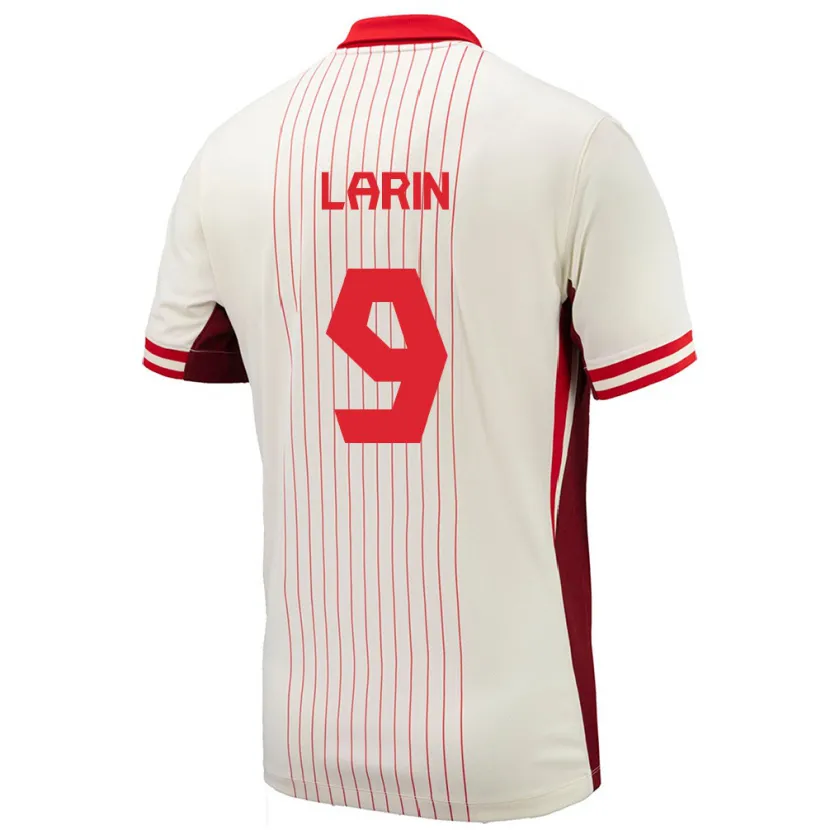 Danxen Kinder Kanada Cyle Larin #9 Weiß Auswärtstrikot Trikot 24-26 T-Shirt