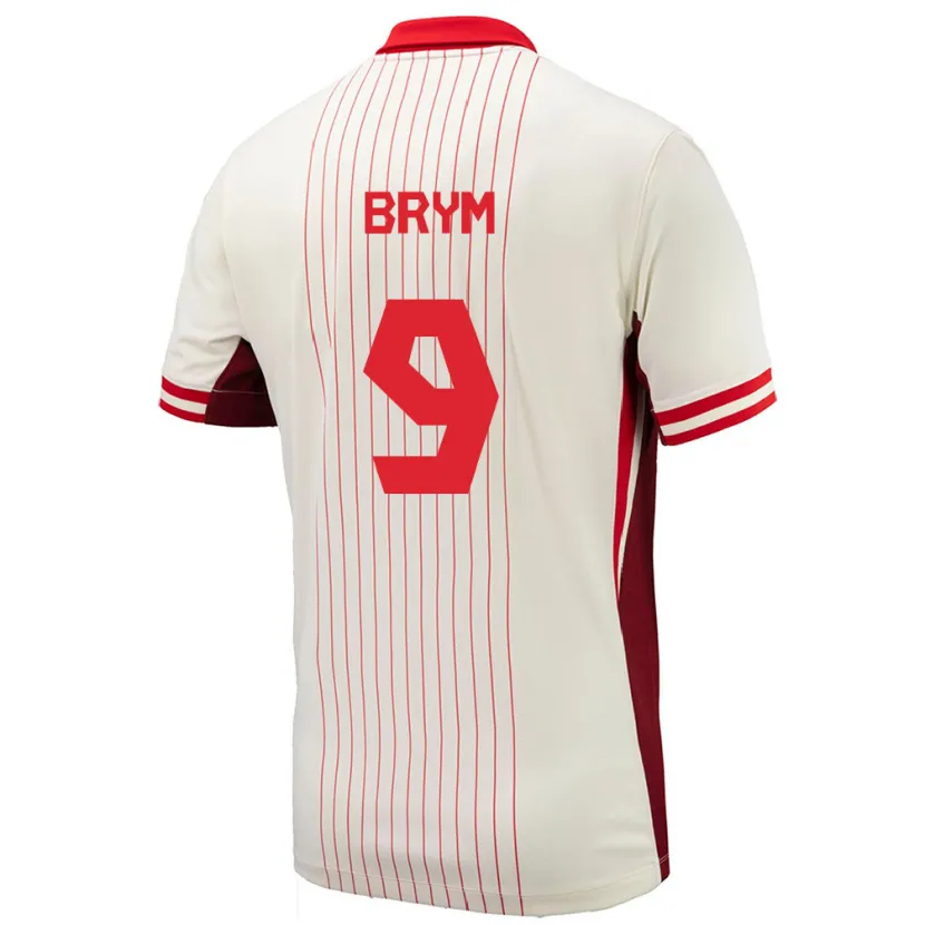 Danxen Kinder Kanada Charles-Andreas Brym #9 Weiß Auswärtstrikot Trikot 24-26 T-Shirt
