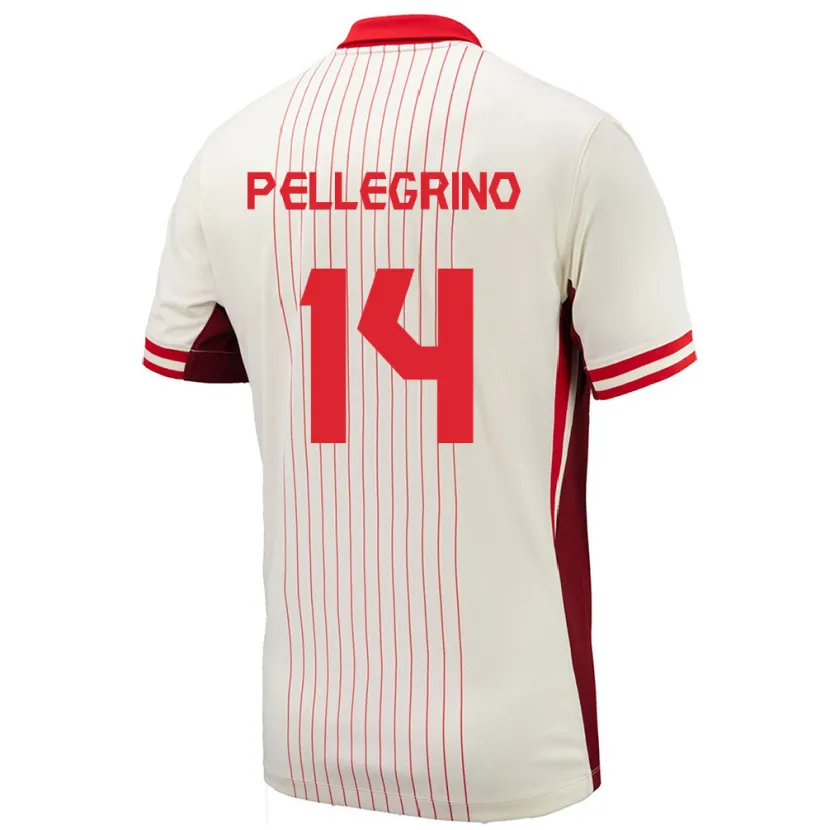 Danxen Kinder Kanada Gabriel Pellegrino #14 Weiß Auswärtstrikot Trikot 24-26 T-Shirt
