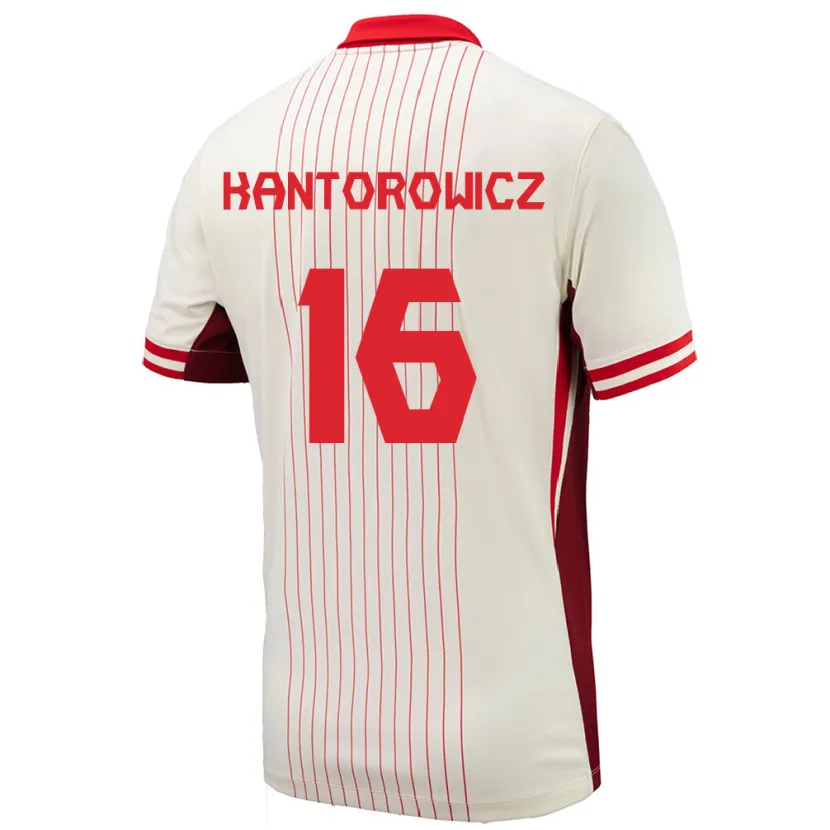 Danxen Kinder Kanada Dominic Kantorowicz #16 Weiß Auswärtstrikot Trikot 24-26 T-Shirt