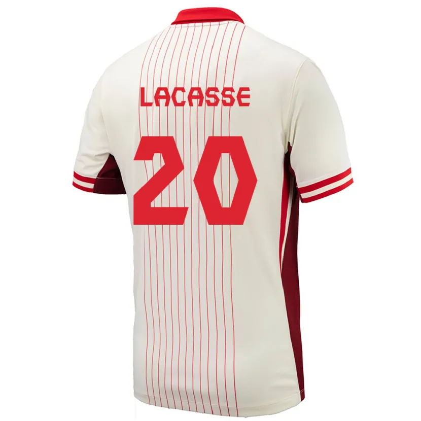 Danxen Kinder Kanada Cloé Lacasse #20 Weiß Auswärtstrikot Trikot 24-26 T-Shirt