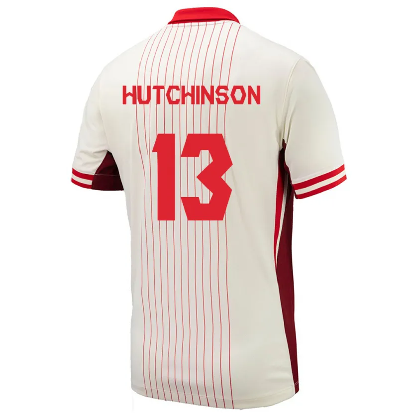 Danxen Kinder Kanada Atiba Hutchinson #13 Weiß Auswärtstrikot Trikot 24-26 T-Shirt