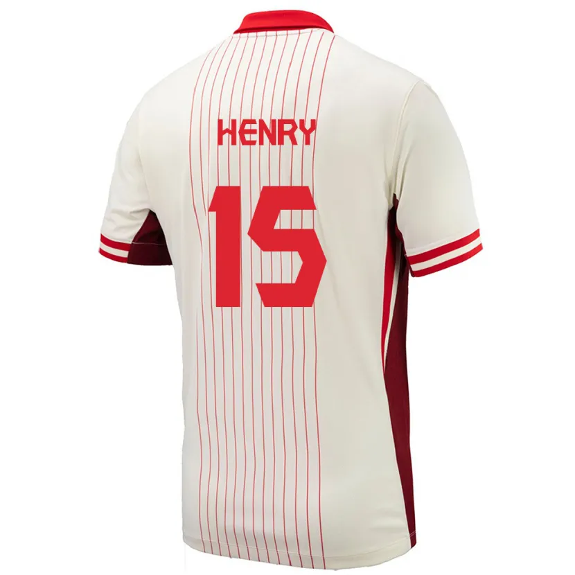 Danxen Kinder Kanada Doneil Henry #15 Weiß Auswärtstrikot Trikot 24-26 T-Shirt