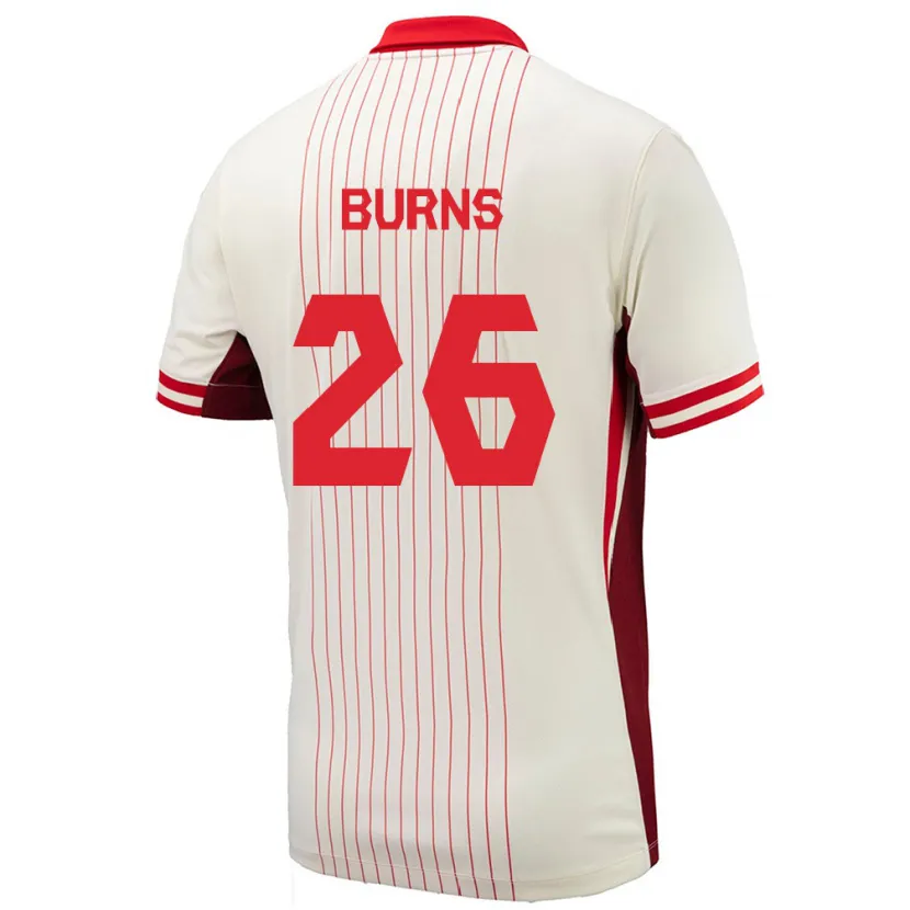 Danxen Kinder Kanada Zoe Burns #26 Weiß Auswärtstrikot Trikot 24-26 T-Shirt