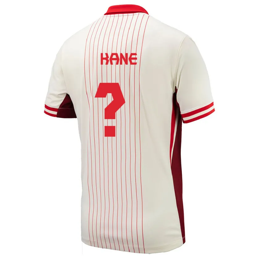 Danxen Kinder Kanada Mouhamadou Kane #0 Weiß Auswärtstrikot Trikot 24-26 T-Shirt