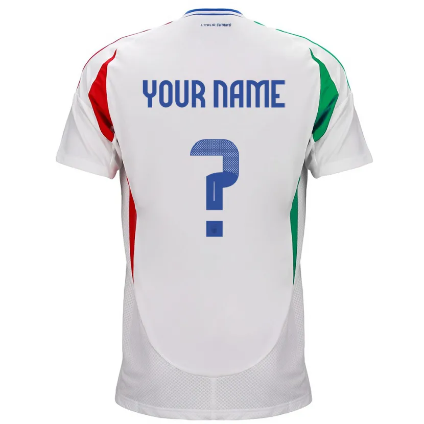 Danxen Kinder Italien Ihren Namen #0 Weiß Auswärtstrikot Trikot 24-26 T-Shirt