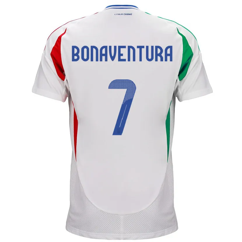 Danxen Kinder Italien Giacomo Bonaventura #7 Weiß Auswärtstrikot Trikot 24-26 T-Shirt