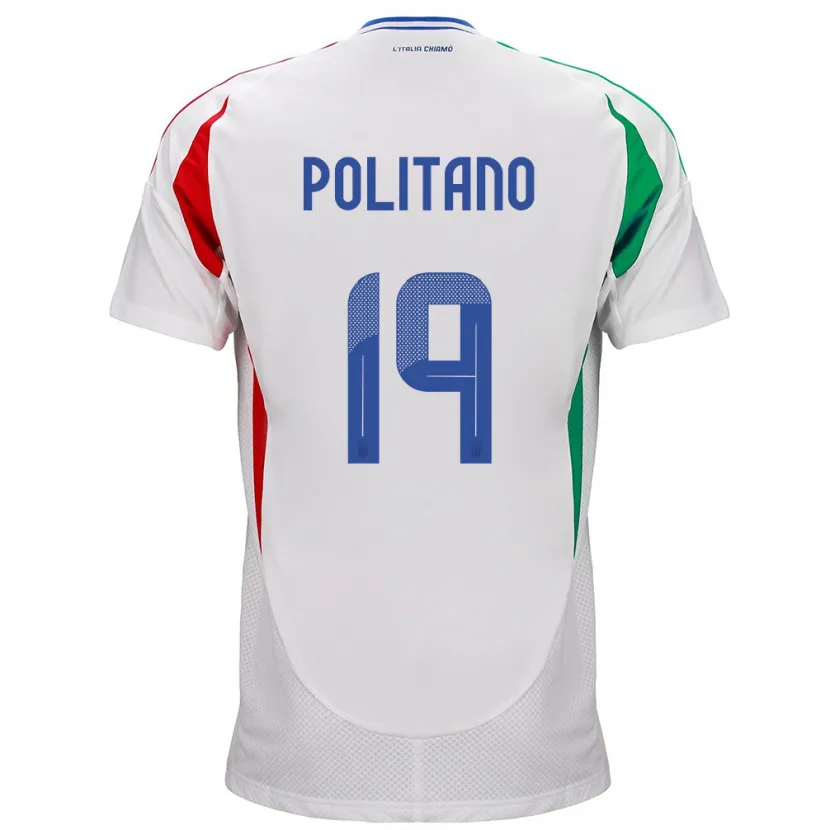 Danxen Kinder Italien Matteo Politano #19 Weiß Auswärtstrikot Trikot 24-26 T-Shirt
