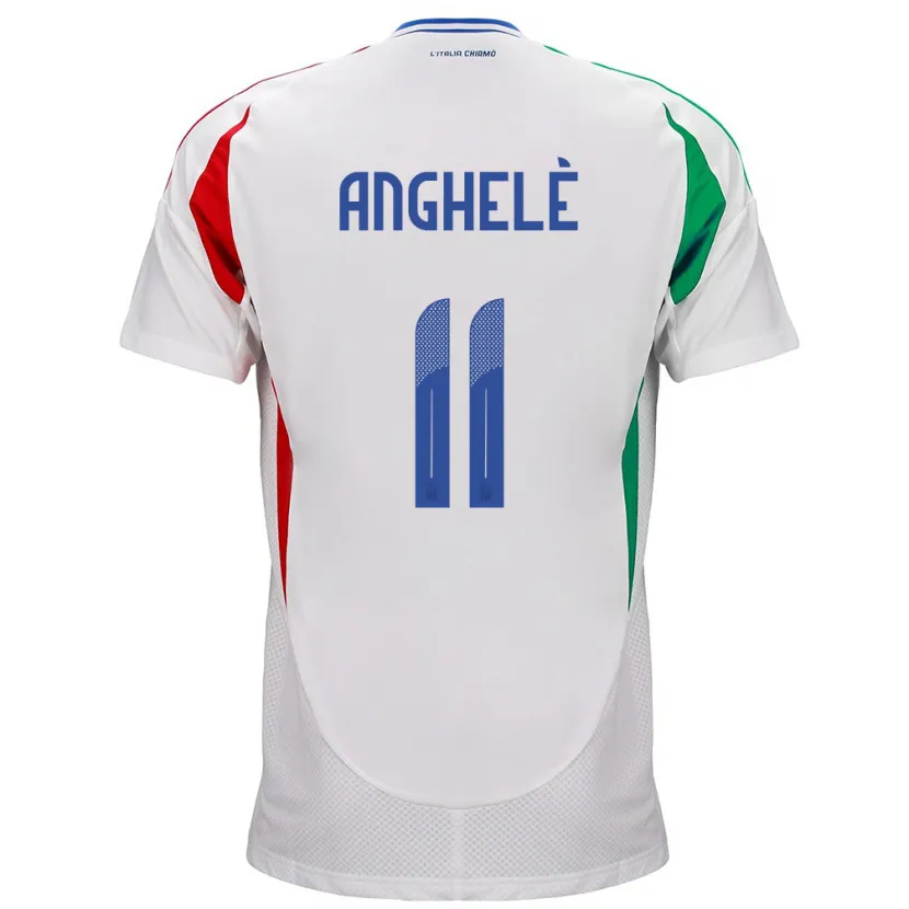 Danxen Kinder Italien Lorenzo Anghelè #11 Weiß Auswärtstrikot Trikot 24-26 T-Shirt
