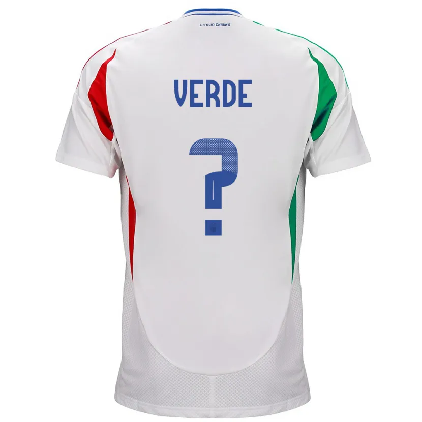 Danxen Kinder Italien Francesco Verde #0 Weiß Auswärtstrikot Trikot 24-26 T-Shirt