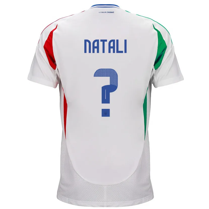 Danxen Kinder Italien Andrea Natali #0 Weiß Auswärtstrikot Trikot 24-26 T-Shirt