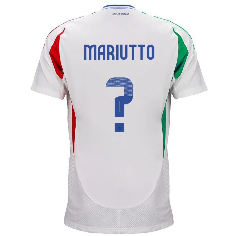 Danxen Kinder Italien Francesco Mariutto #0 Weiß Auswärtstrikot Trikot 24-26 T-Shirt