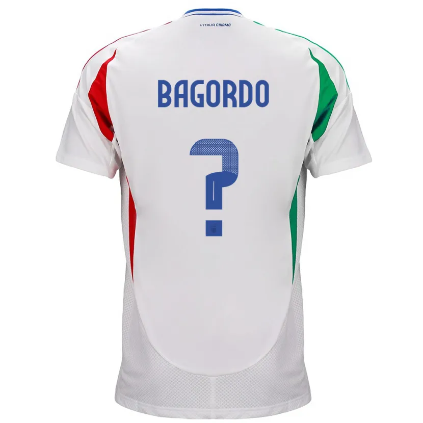 Danxen Kinder Italien Cristian Bagordo #0 Weiß Auswärtstrikot Trikot 24-26 T-Shirt