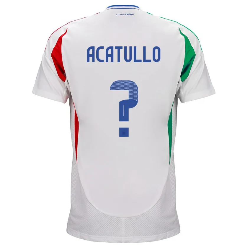 Danxen Kinder Italien Cristian Acatullo #0 Weiß Auswärtstrikot Trikot 24-26 T-Shirt