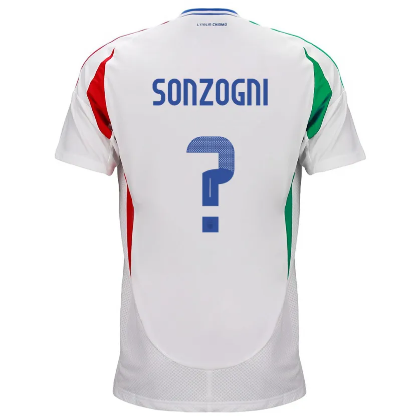 Danxen Kinder Italien Mattia Sonzogni #0 Weiß Auswärtstrikot Trikot 24-26 T-Shirt