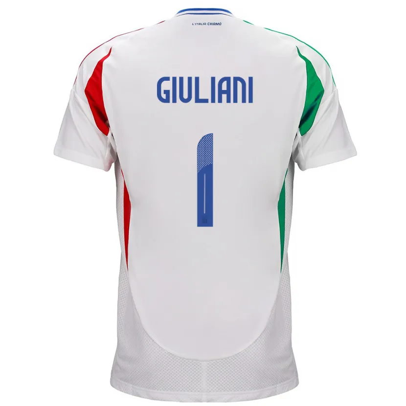 Danxen Kinder Italien Laura Giuliani #1 Weiß Auswärtstrikot Trikot 24-26 T-Shirt
