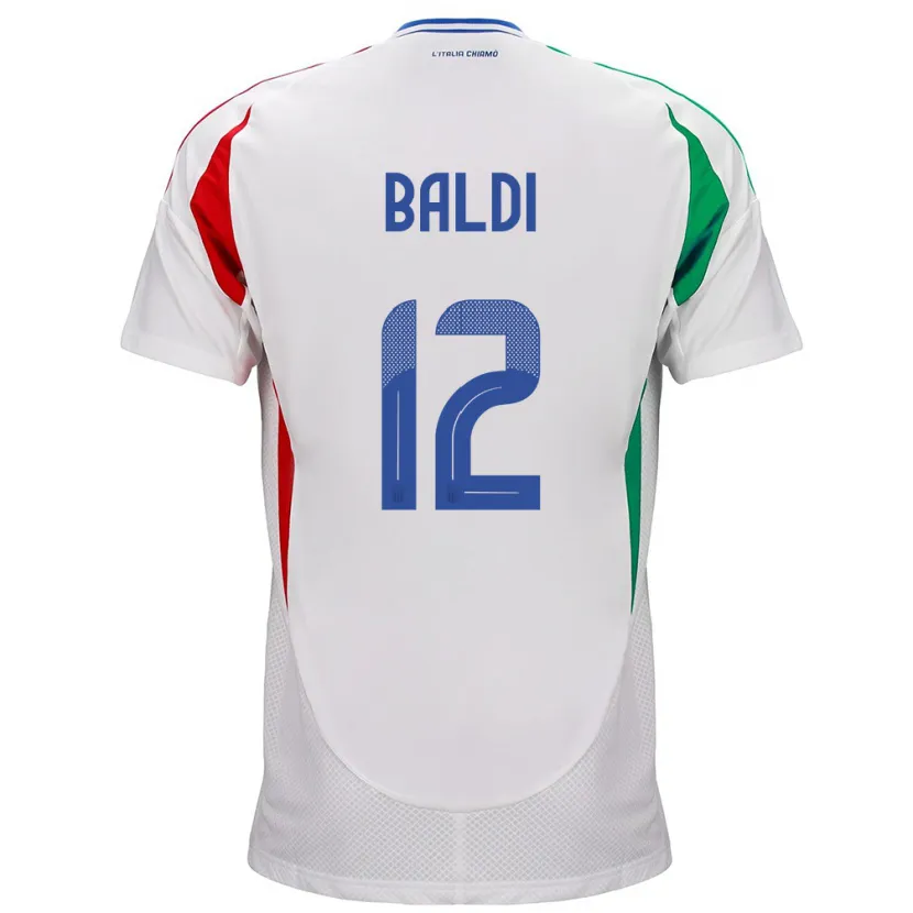 Danxen Kinder Italien Rachele Baldi #12 Weiß Auswärtstrikot Trikot 24-26 T-Shirt