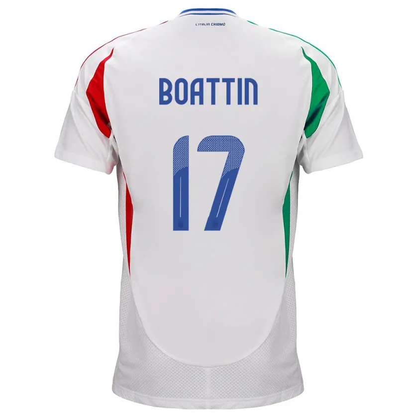 Danxen Kinder Italien Lisa Boattin #17 Weiß Auswärtstrikot Trikot 24-26 T-Shirt