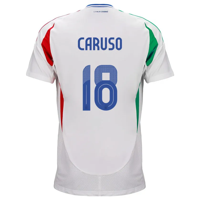 Danxen Kinder Italien Arianna Caruso #18 Weiß Auswärtstrikot Trikot 24-26 T-Shirt