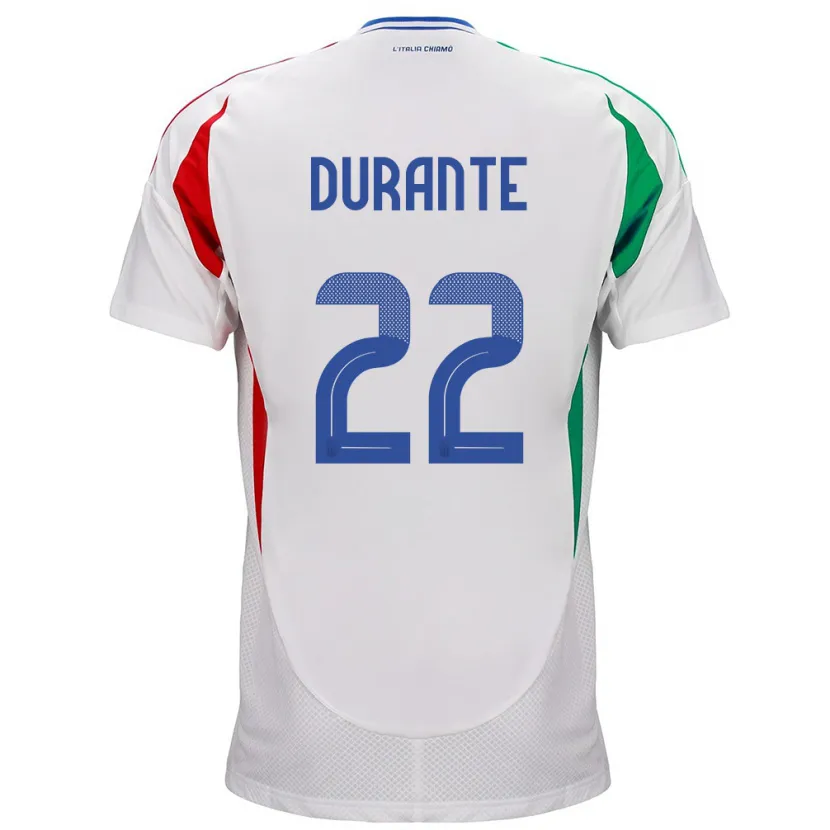 Danxen Kinder Italien Francesca Durante #22 Weiß Auswärtstrikot Trikot 24-26 T-Shirt