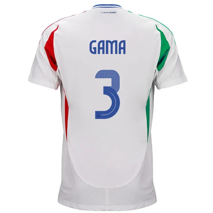 Danxen Kinder Italien Sara Gama #3 Weiß Auswärtstrikot Trikot 24-26 T-Shirt