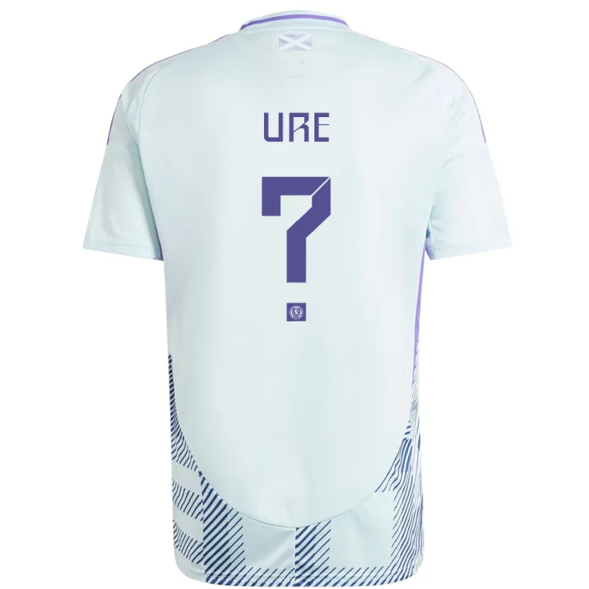 Danxen Kinder Schottland Robbie Ure #0 Helles Mintblau Auswärtstrikot Trikot 24-26 T-Shirt