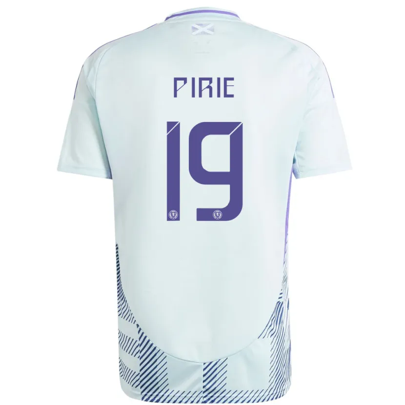 Danxen Kinder Schottland Lewis Pirie #19 Helles Mintblau Auswärtstrikot Trikot 24-26 T-Shirt
