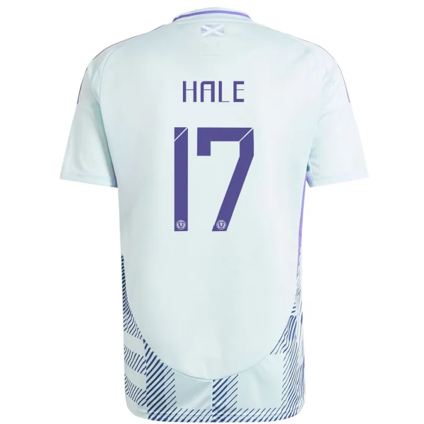 Danxen Kinder Schottland Finlay Hale #17 Helles Mintblau Auswärtstrikot Trikot 24-26 T-Shirt