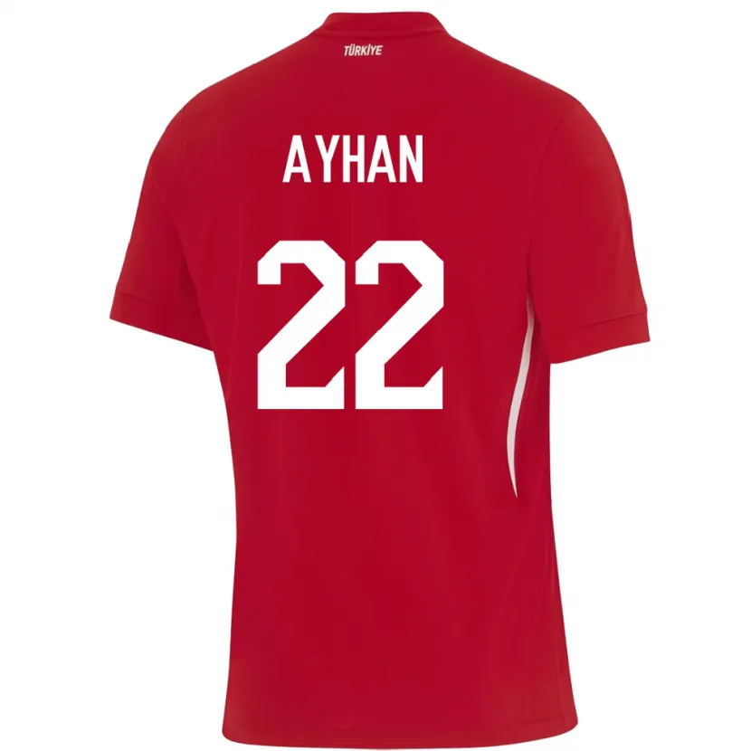 Danxen Kinder Türkei Kaan Ayhan #22 Rot Auswärtstrikot Trikot 24-26 T-Shirt