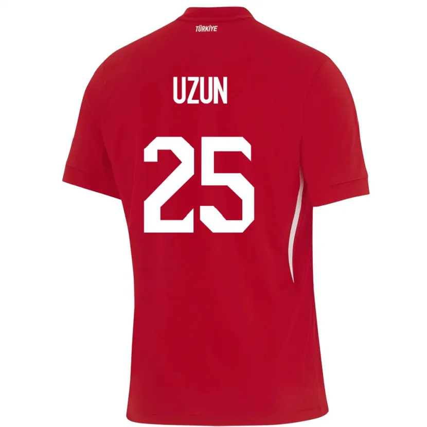 Danxen Kinder Türkei Can Uzun #25 Rot Auswärtstrikot Trikot 24-26 T-Shirt