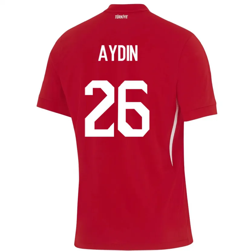 Danxen Kinder Türkei Oğuz Aydın #26 Rot Auswärtstrikot Trikot 24-26 T-Shirt