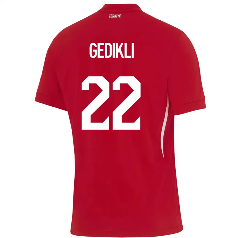 Danxen Kinder Türkei Berkant Gedikli #22 Rot Auswärtstrikot Trikot 24-26 T-Shirt